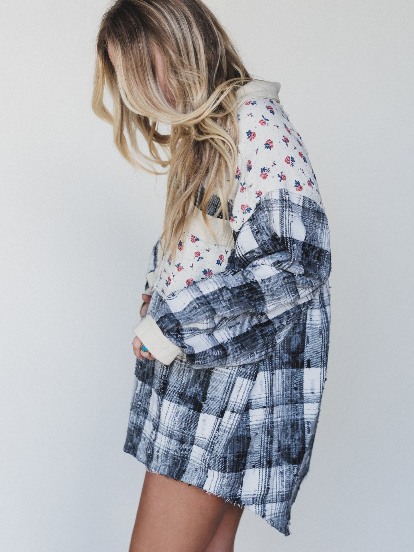 Chance Mix Print Jacket - Black