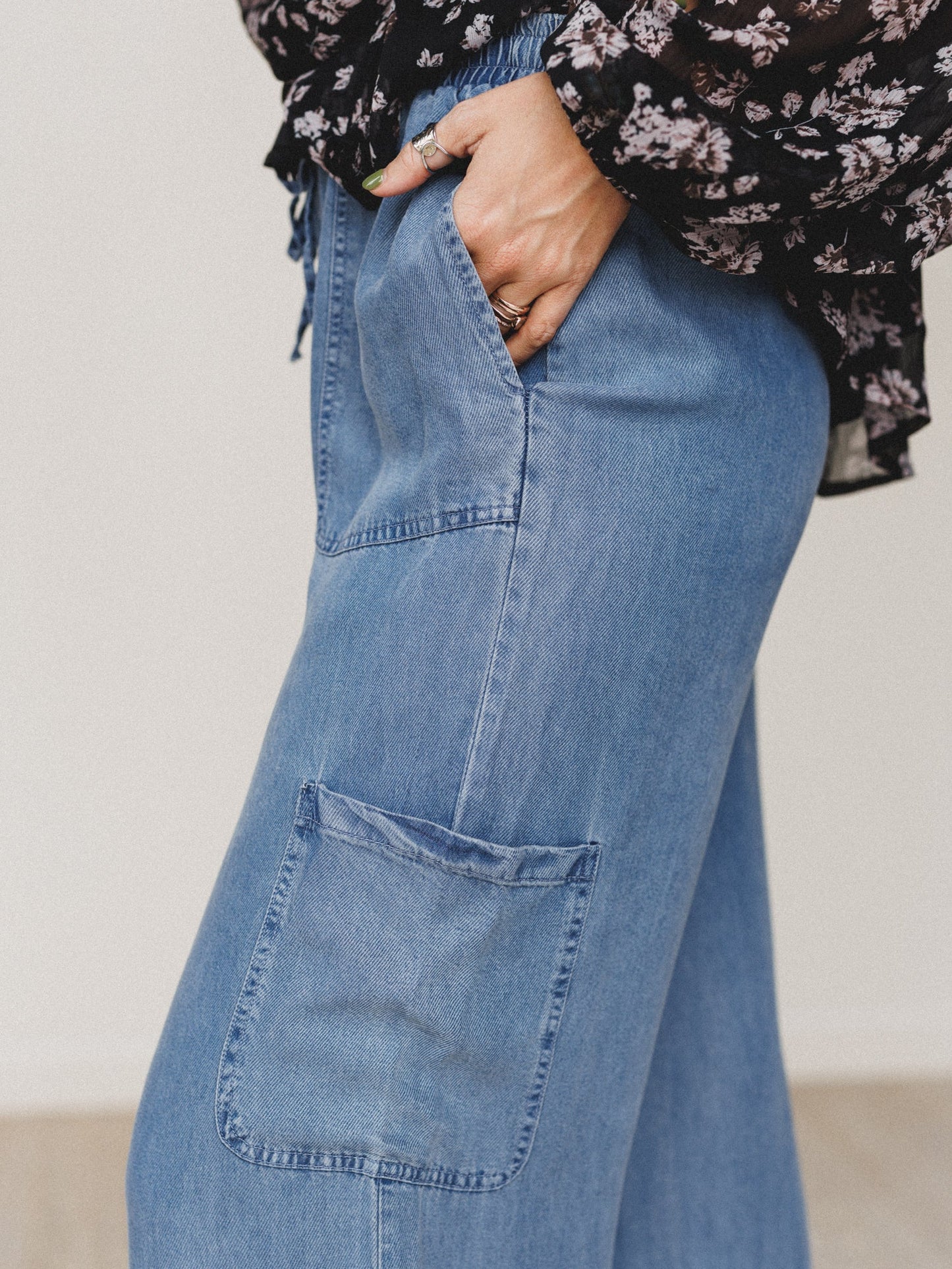 Mood Match Wide Leg Pants - Denim