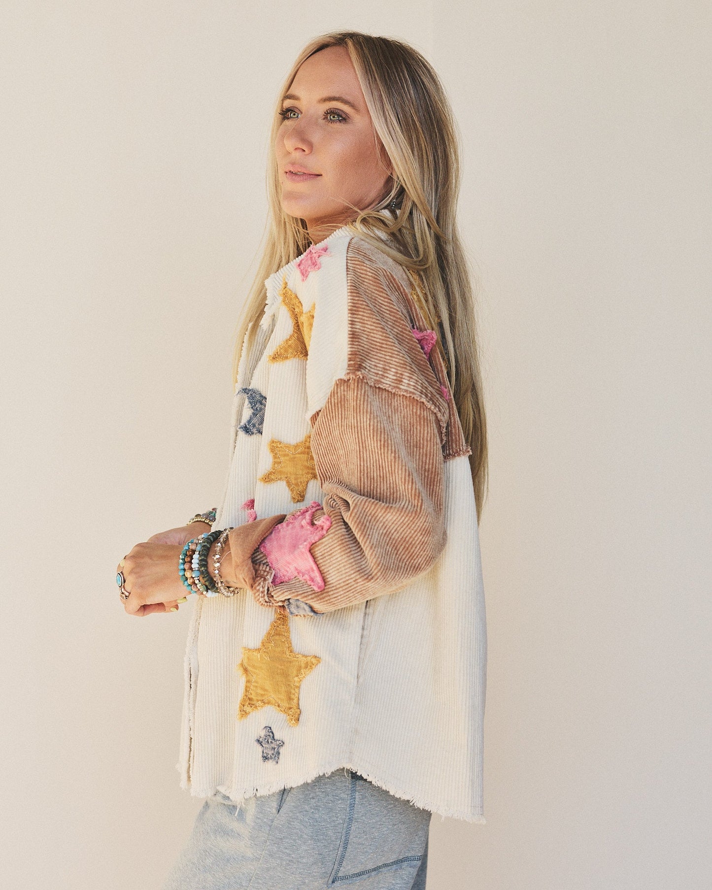 Star Glide Shacket - Cream
