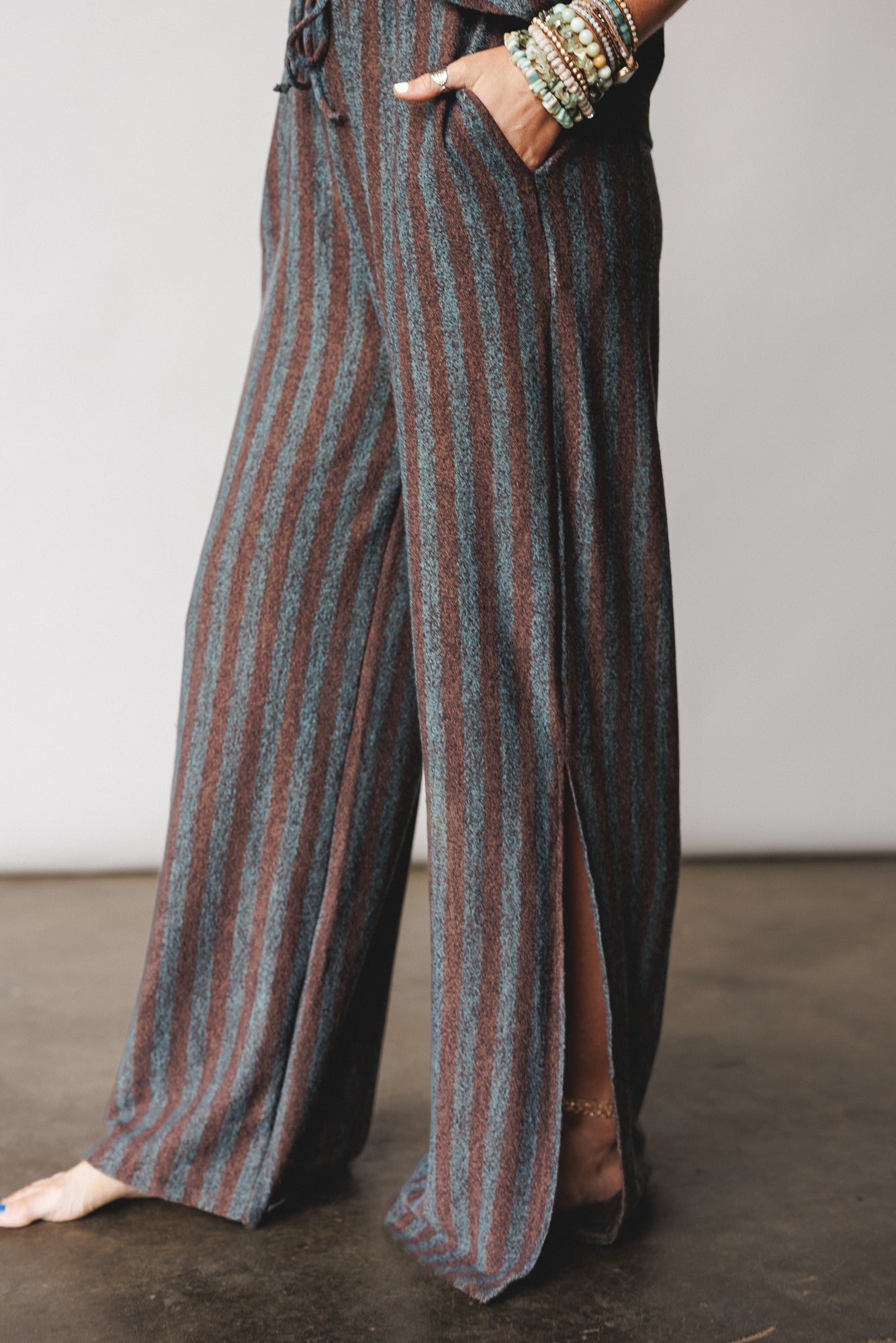 The Nest Ibiza Breeze Drawstring Pants - Mint Brown