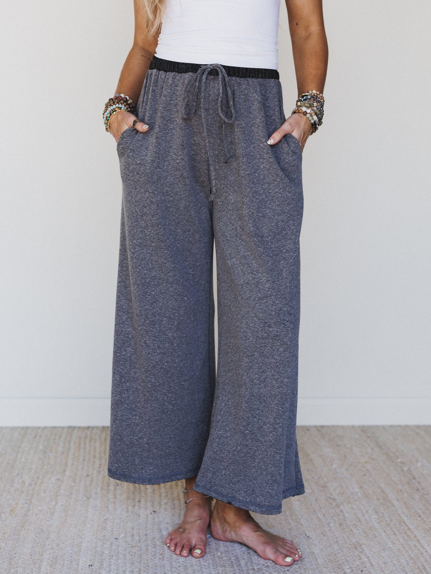 The Nest Jodi Wide Leg Pants - Black