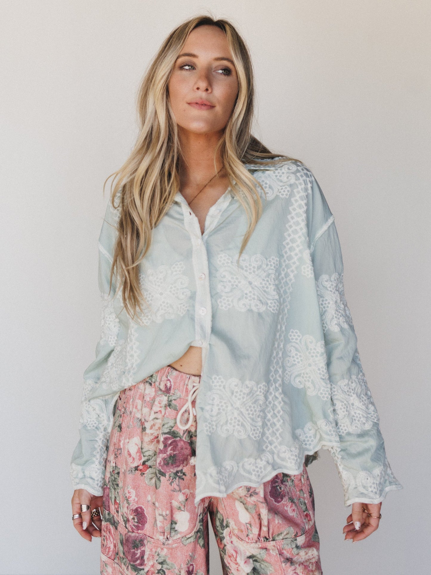 Spring Tune Blouse - Mint