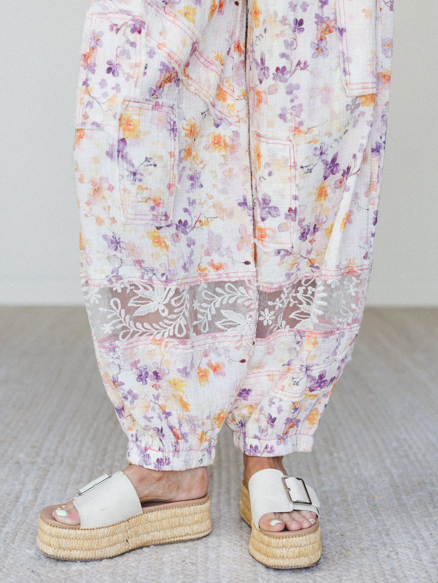 Calm Waves Pants - Pink Floral