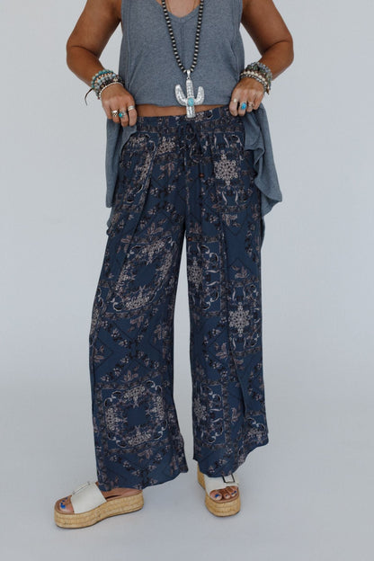 The Nest Stasia Printed Drawstring Tulip Pants - Titan