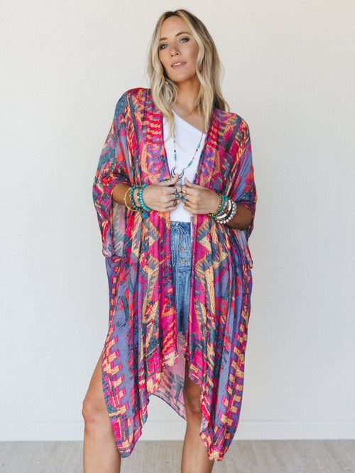 Garden of Color Kimono - Valencia