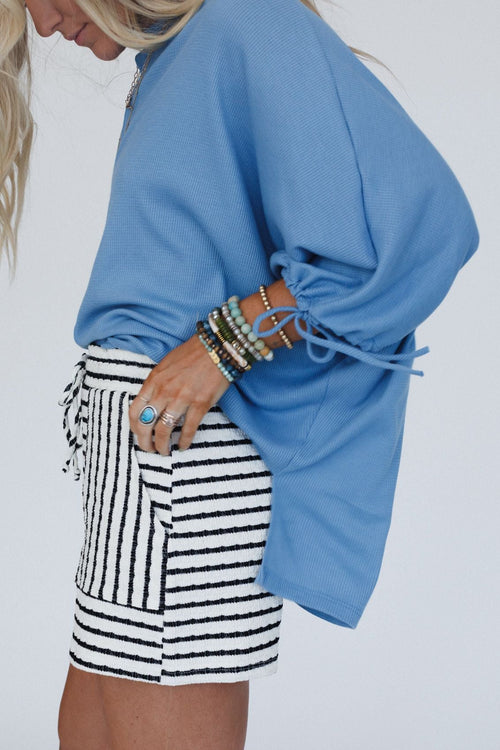 Seaside Stripe Shorts - Black
