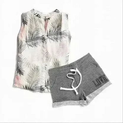 Love Embroidery French Terry Basic Shorts