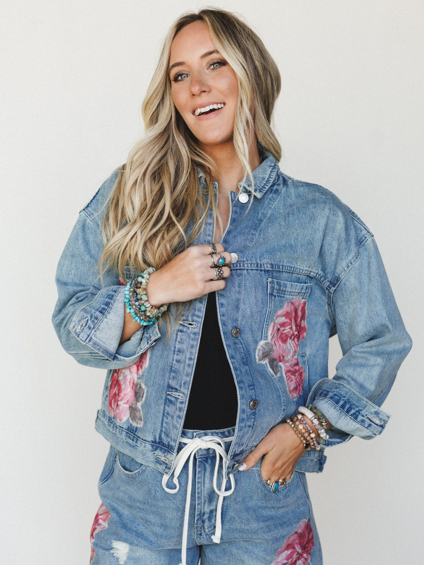 Petal Party Jacket - Denim