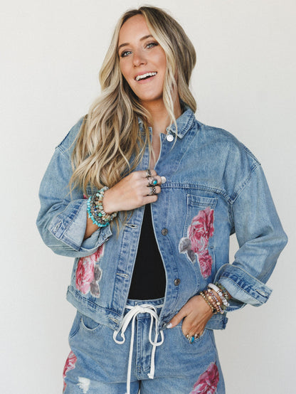 Petal Party Jacket - Denim