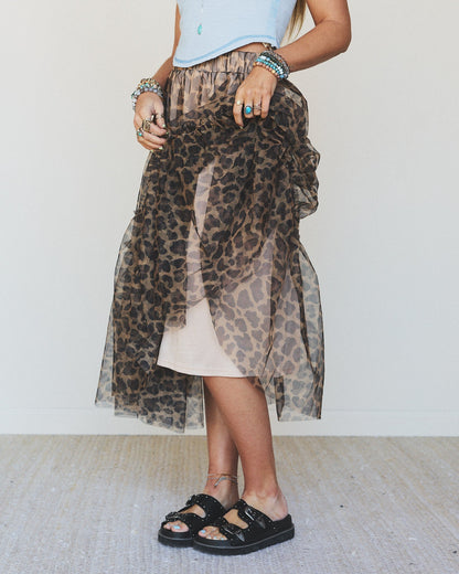 Wild Night Maxi Skirt - Mocha