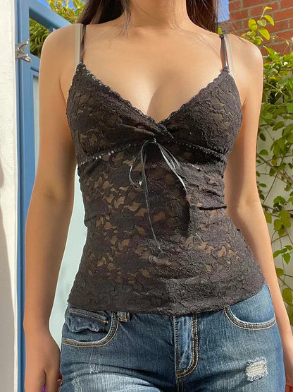 Black Lace Gothic Crop Top
