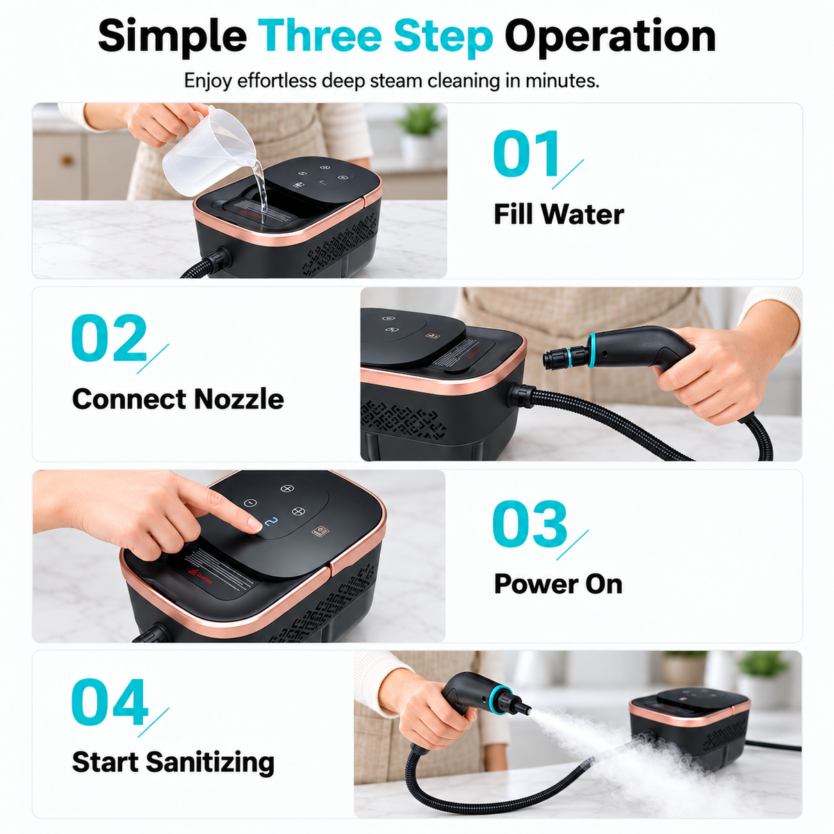 Multi-Purpose High-Pressure Steam Cleaning Machine with Large Water Tank