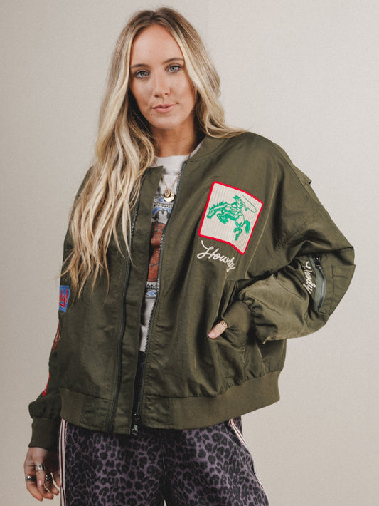 West Coast Rhode Bomber Jacket  - Army Green