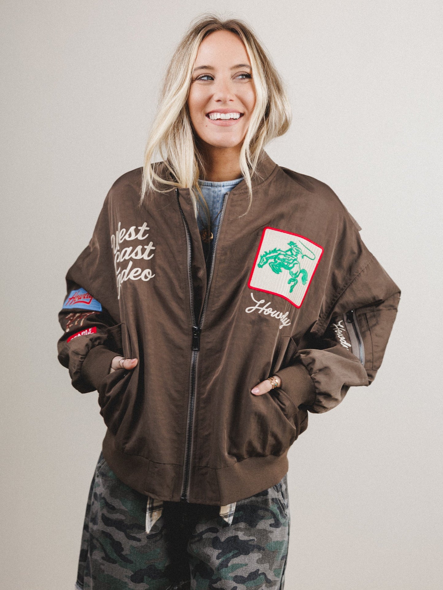 West Coast Rhode Bomber Jacket  - Mocha Mousse