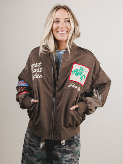 West Coast Rhode Bomber Jacket  - Mocha Mousse
