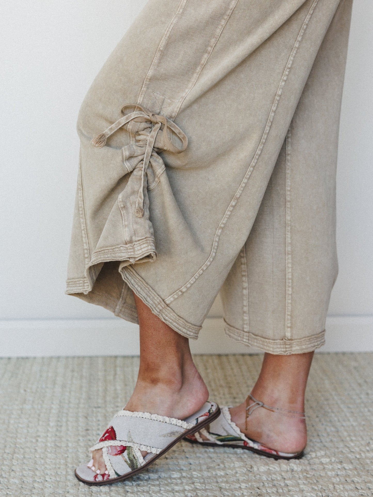 Turning Point Washed Cargo Jumpsuit - Latte