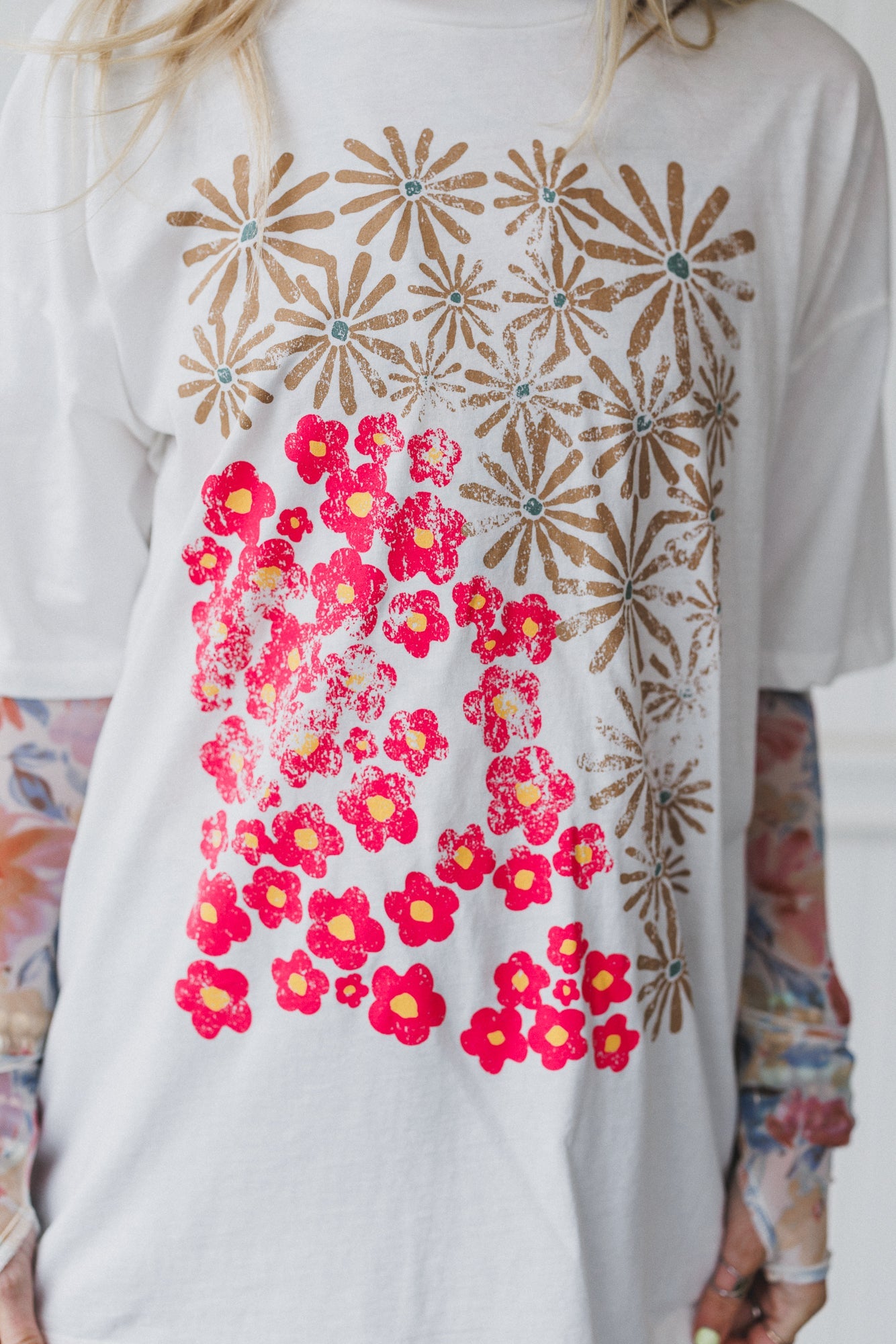 Petal Dreams Graphic Tee - Ivory