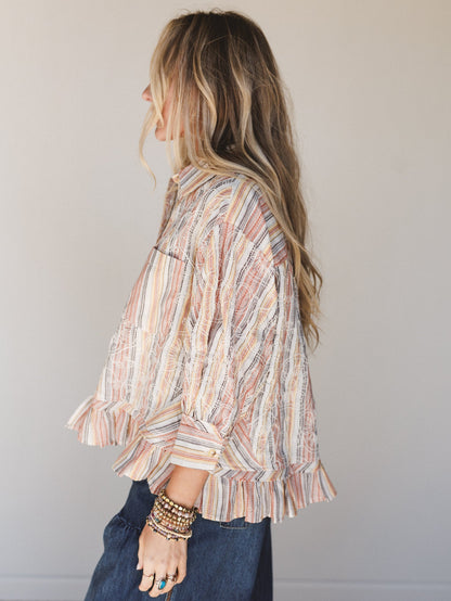 Thoughts of Love Blouse - Cinnamon