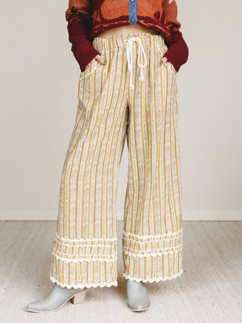 Sweet Country Wide Leg Pants - Mustard