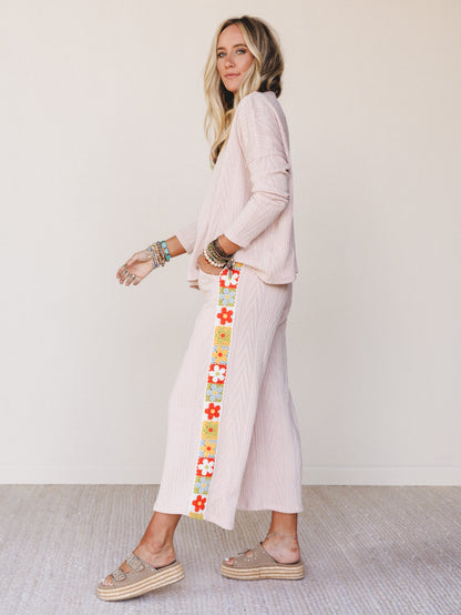 The Nest Midday Light Wide Leg Pant - Taupe
