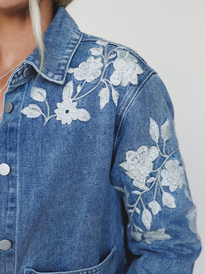 Bronco Blossom Jacket - Denim