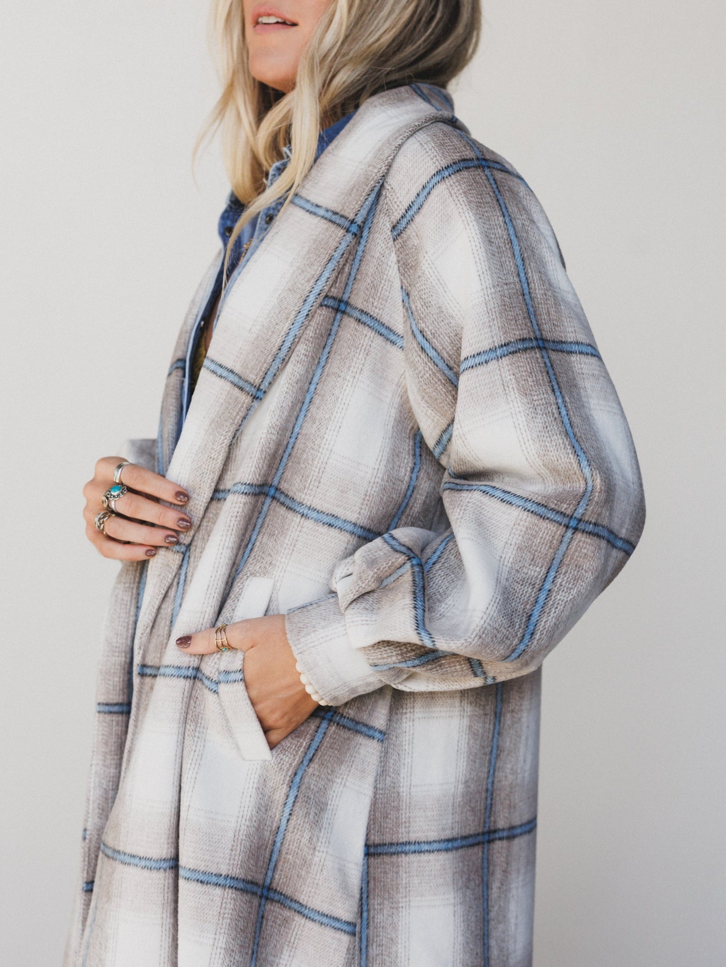 Rustic Gatherings Plaid Coat - Mocha