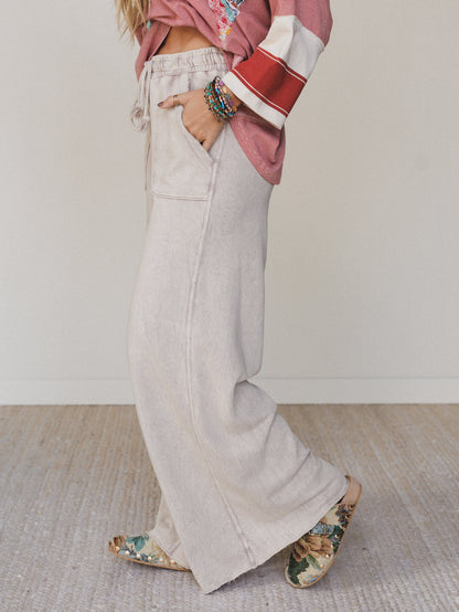 Relaxing Robin Wide Leg Pant - New Taupe