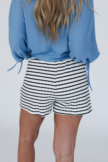Seaside Stripe Shorts - Black