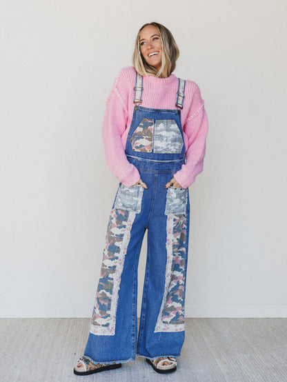 Tried And True Denim Overalls - Camo