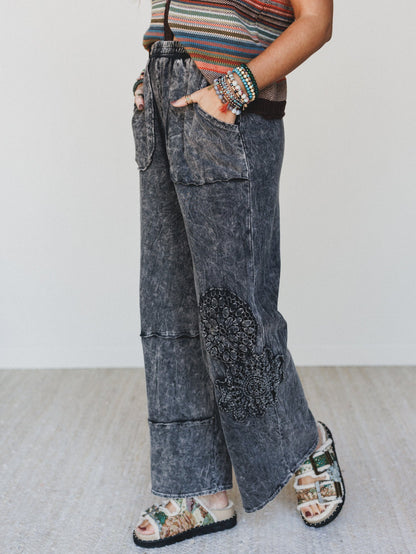 Kamilla Wide Leg Pants - Black