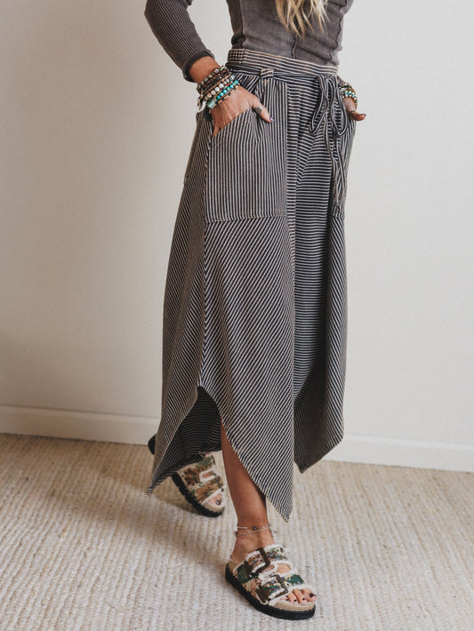Echo Pinstripe Pants - Brown