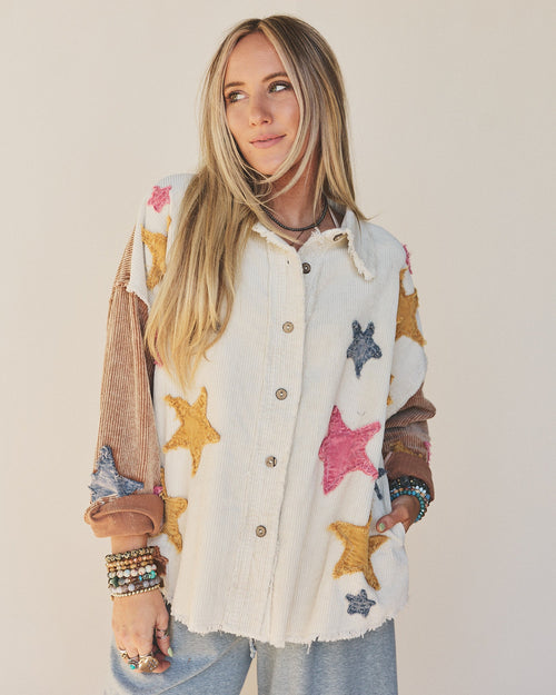 Star Glide Shacket - Cream