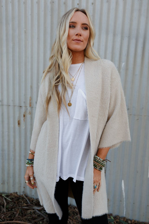 Winter Bliss Cardigan - Beige