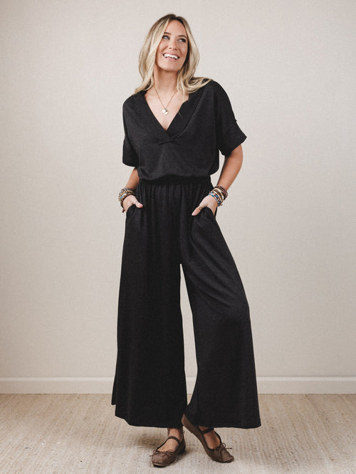 The Nest On The Go Jumpsuit - Charcoal
