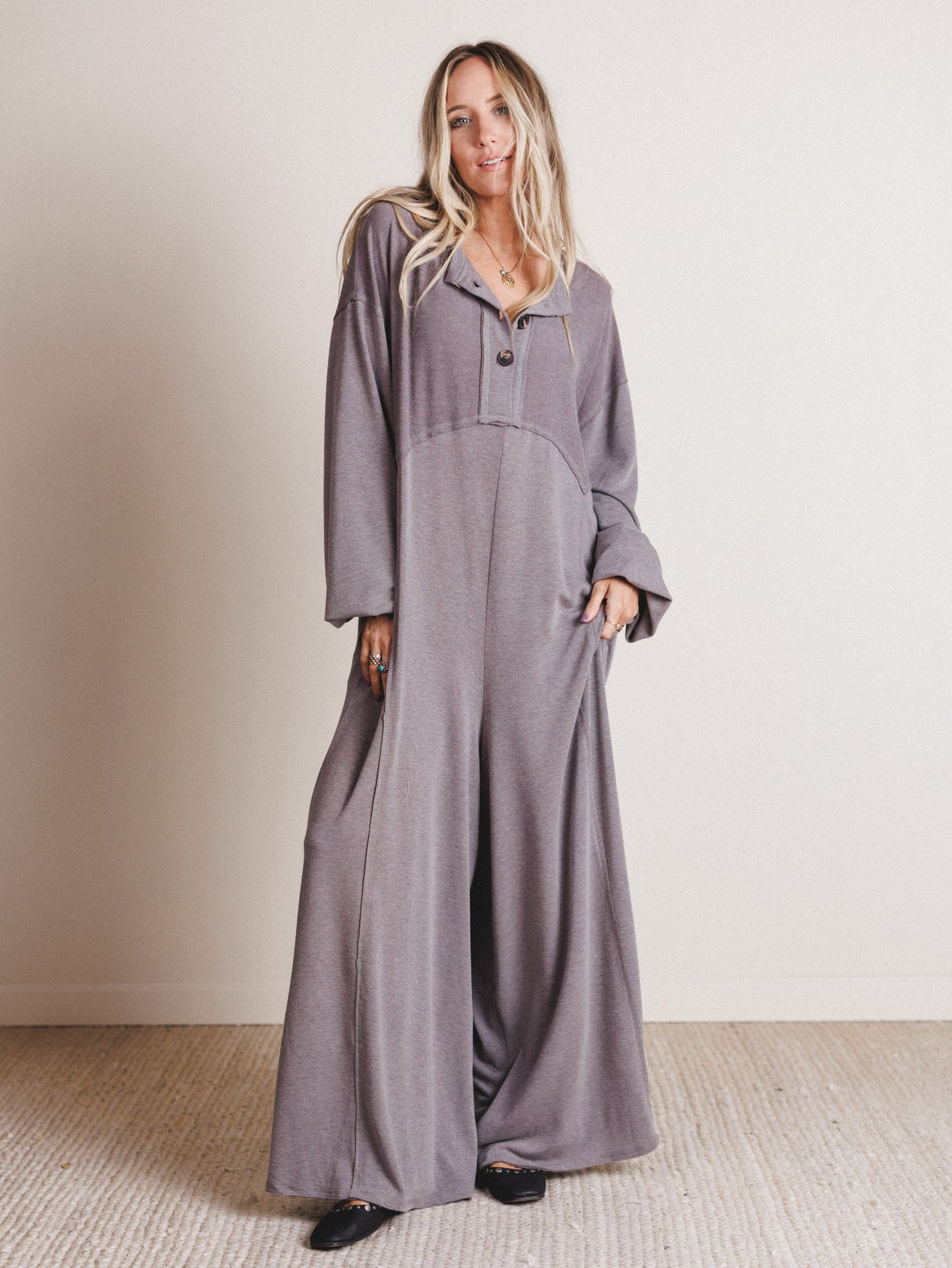 The Nest Sweet Nothings Jumpsuit - Heather Brown