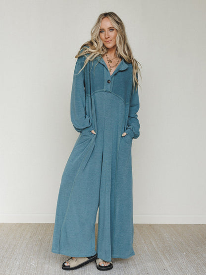 The Nest Sweet Nothings Jumpsuit - Teal