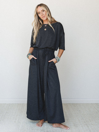 The Nest Cozy Cool Jumpsuit - Black