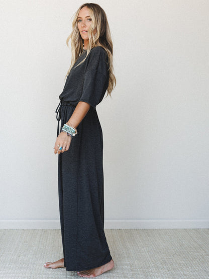 The Nest Cozy Cool Jumpsuit - Black