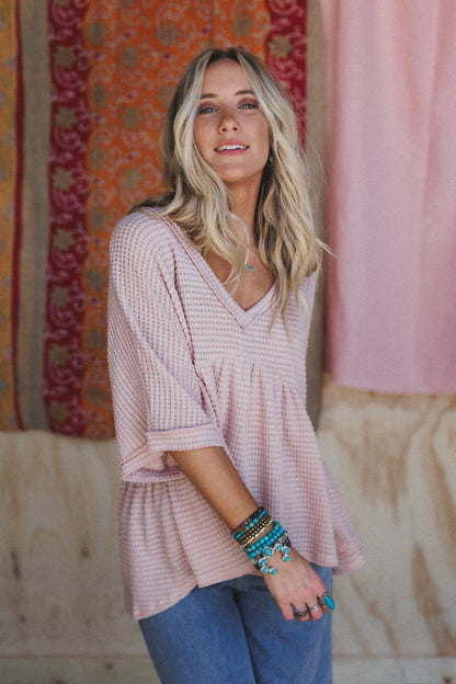 The Nest Lush Drift Top - Dusty Rose