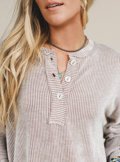The Nest Only This Long Sleeve Top - Taupe