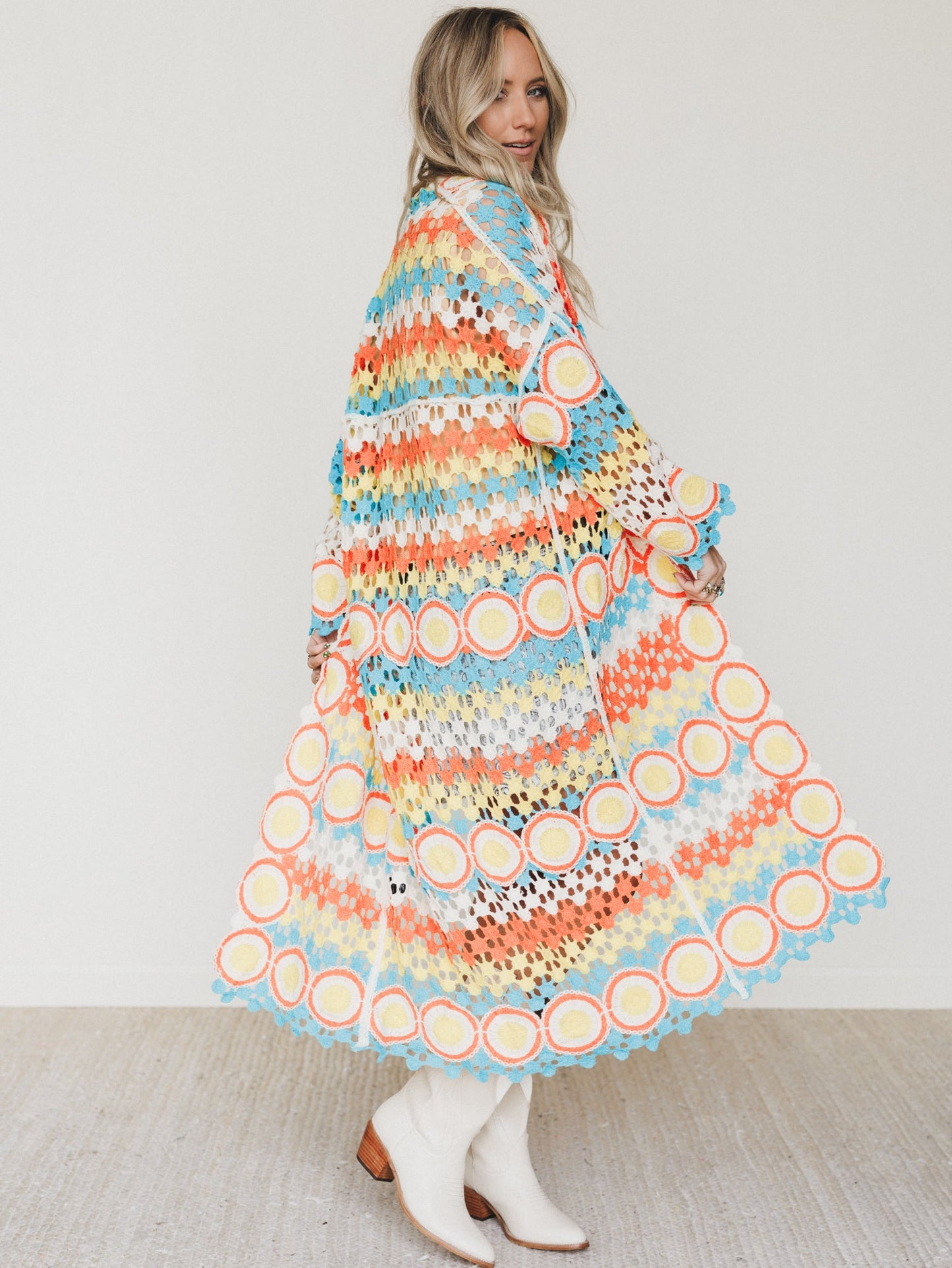 Dream Side Cardigan - Orange Multi