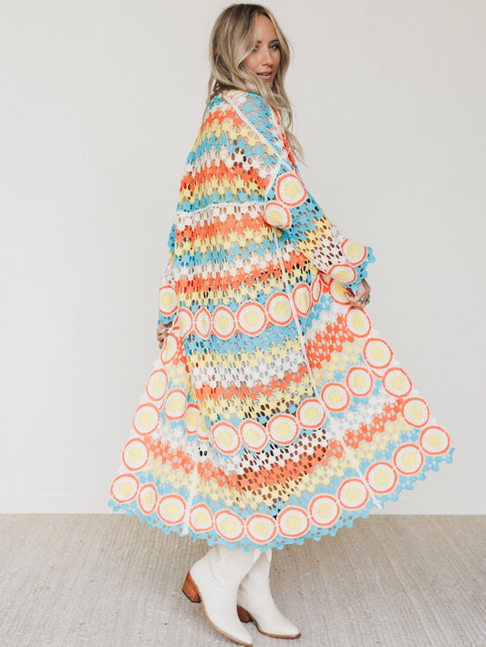 Dream Side Cardigan - Orange Multi