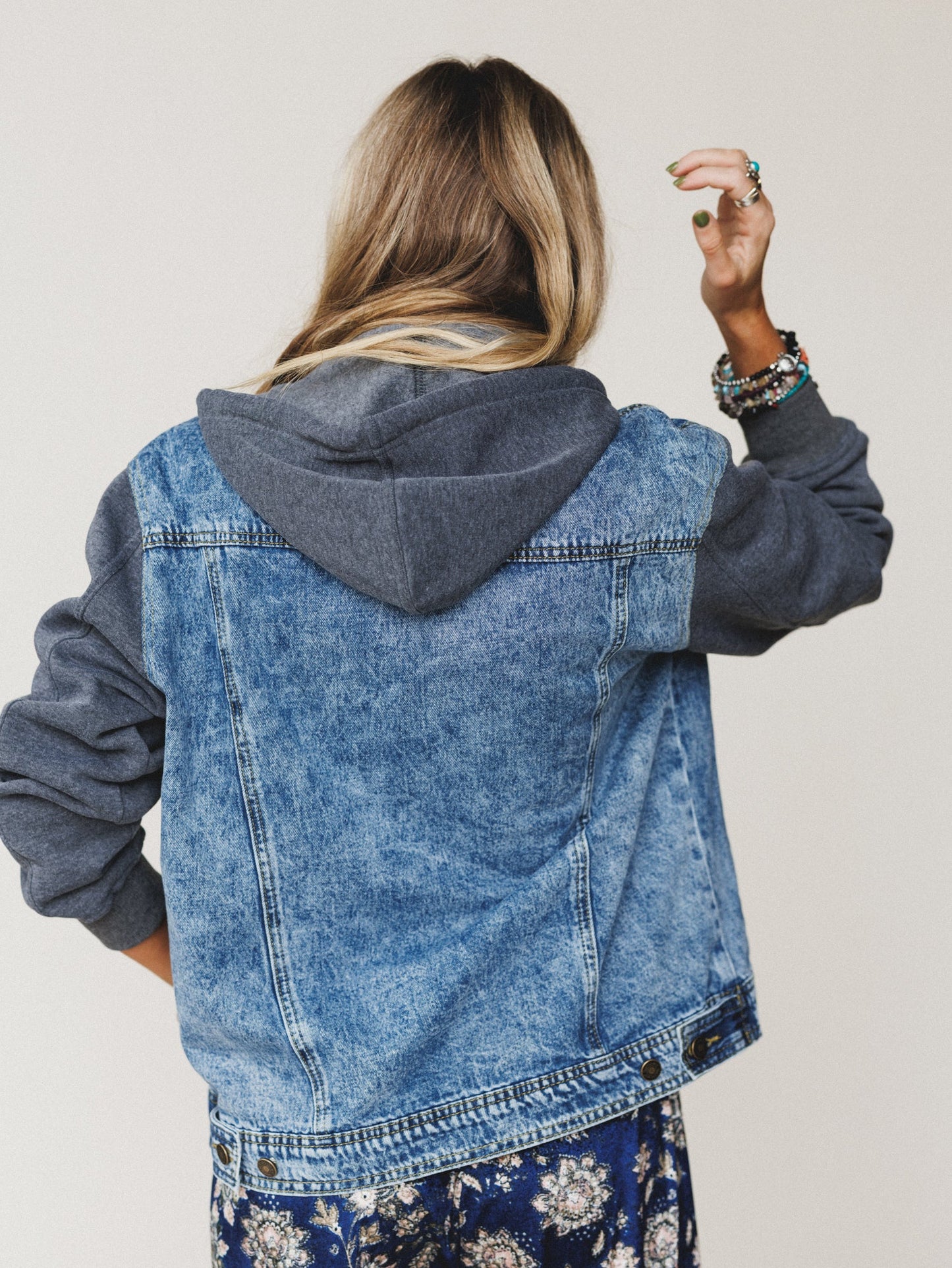 The Nest My Boyfriends Denim Jacket - Charcoal Medium Wash