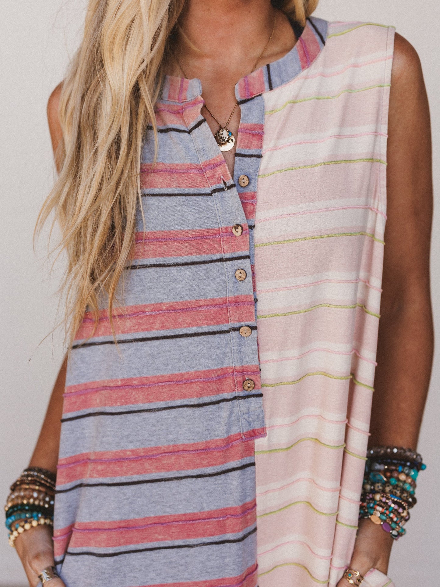 The Nest Cruise Lines Jumpsuit - Pink Gray
