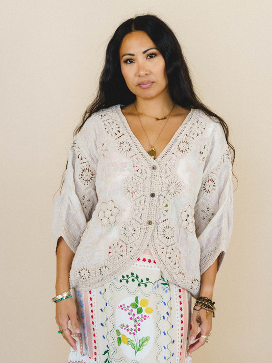 Meadow Sunrise Shawl - Natural