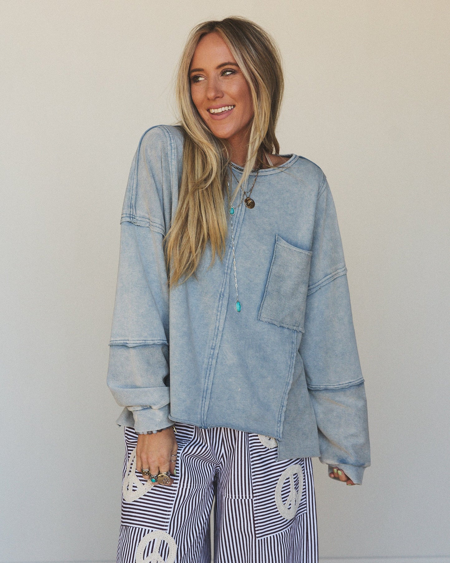 Wave Catcher Pullover - Blue
