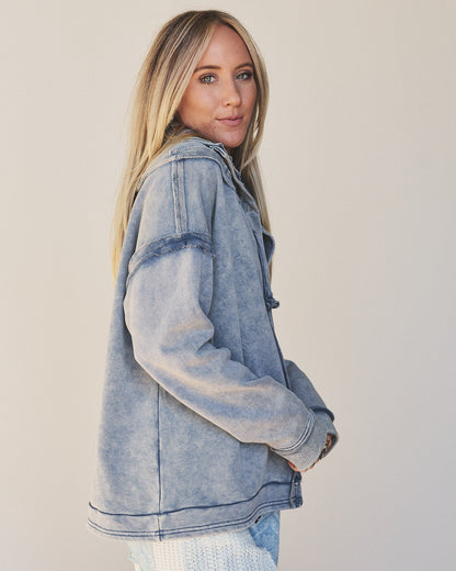 Tomlin Washed Pullover - Denim