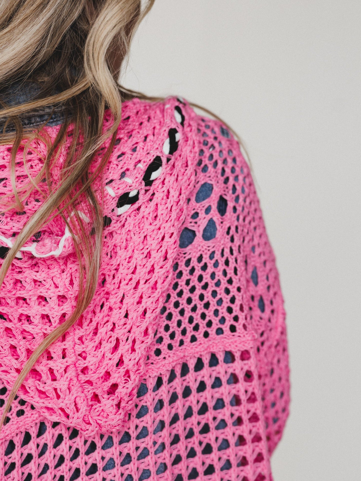 Color Maze Cardigan - Candy Pink