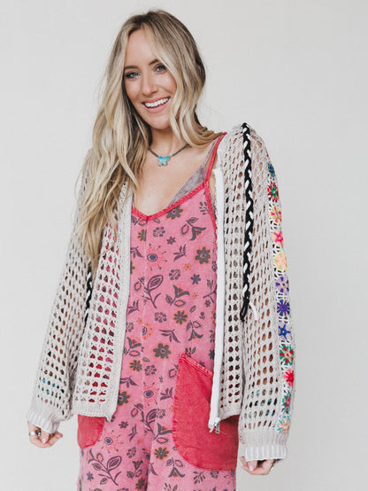 Color Maze Cardigan - Soft Beige