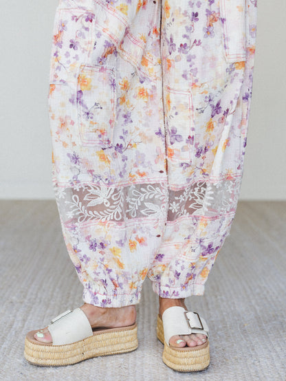 Calm Waves Pants - Pink Floral